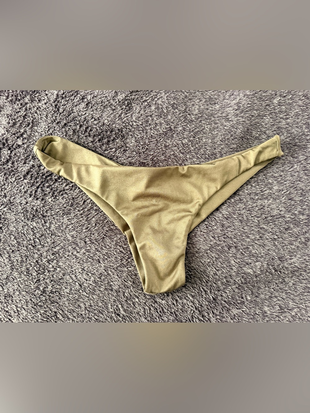 Billabong Women's Gold Metallic Cheeky Bikini Bottom Size L